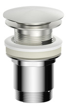 Bundventil pop-up 1 1/4" Ø66 mm børstet stål